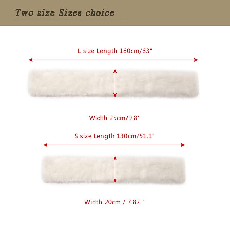 Dikoaina Women's Winter Fake Faux Fur Scarf Wrap Collar Shawl Shrug - Image 4